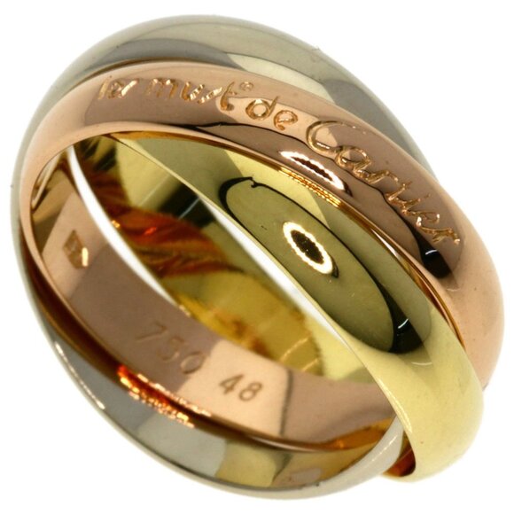 CARTIER Yellow Gold Trinity Ring #48 - Picture 1 of 7